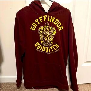 Harry Potter Warner Bros. Gryffindor Quidditch Hoodie Sweater Sweatshirt Logo